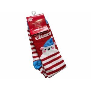 Christmas House|Winter Cheer Knee High‎ Socks Fit Women’s size 9-11 NWT